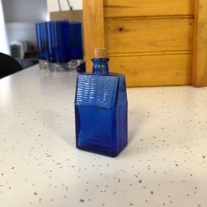 Antique Cobalt Blue Booz Bottle